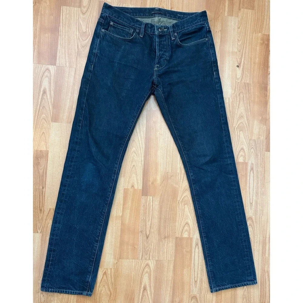 John Varvatos Mens SELVEDGE Indigo Bowery Slim Straight Jeans 31x31 -Labelled 29